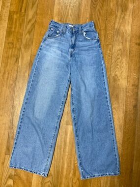 Light Blue Wide Leg Denim Jeans
